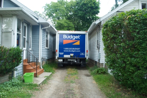 The budget truck on our Michigan driveway.